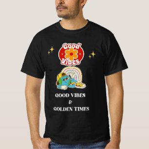 Retro Good Vibes Earth Character T-Shirt