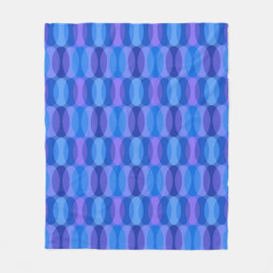 Retro Good Vibes Geometric Pattern Fleece Blanket