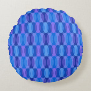 Retro Good Vibes Geometric Pattern Round Cushion