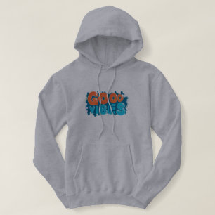Retro Good Vibes Only Colourful Typography Hoodie