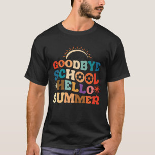 Retro Goodbye School Hello Summer Happy Last Day O T-Shirt