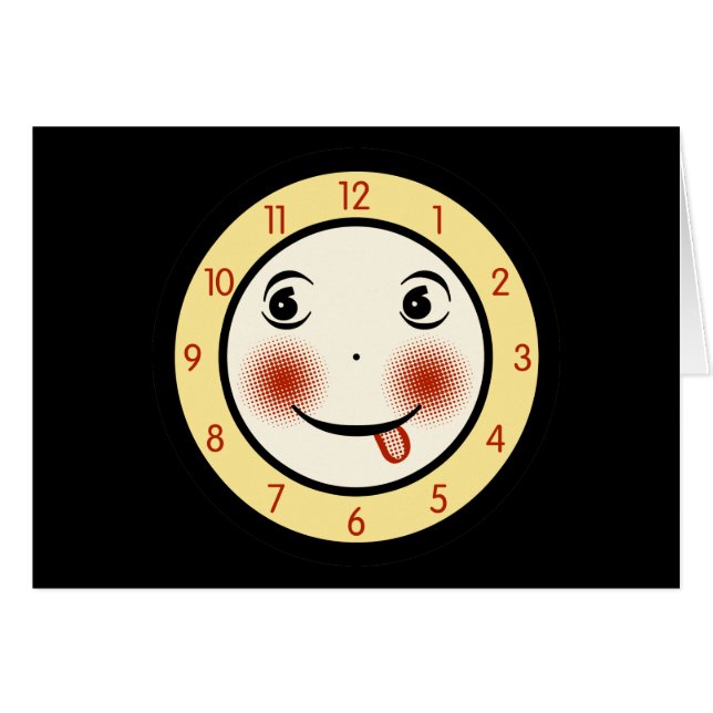 Retro Goofy Clock Face (Front Horizontal)