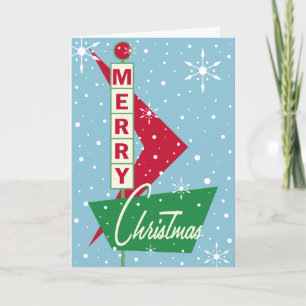 Retro Googie Merry Christmas Card