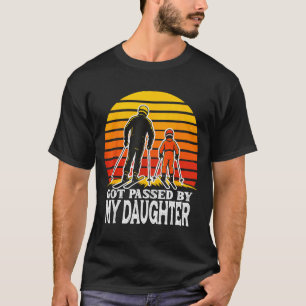 Retro Got Ped By My Daughter Funny Skiing Design  T-Shirt