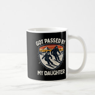 Retro Got Ped By My Daughter Skiing, Funny Dad Ski Coffee Mug