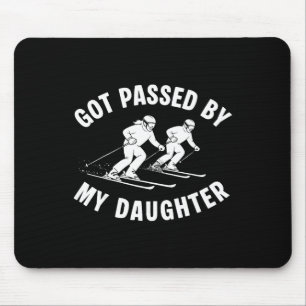 Retro Got Ped By My Daughter Skiing Mouse Pad