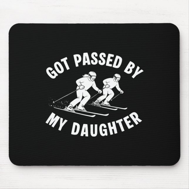 Retro Got Ped By My Daughter Skiing  Mouse Pad (Front)
