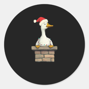 Retro Got Too Silly Christmas Funny Santa Silly Go Classic Round Sticker