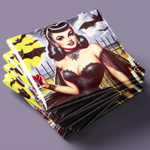 Retro Goth Vampire Pin-up Magnet