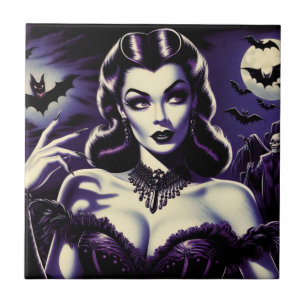 Retro Gothic Woman Ceramic Tile