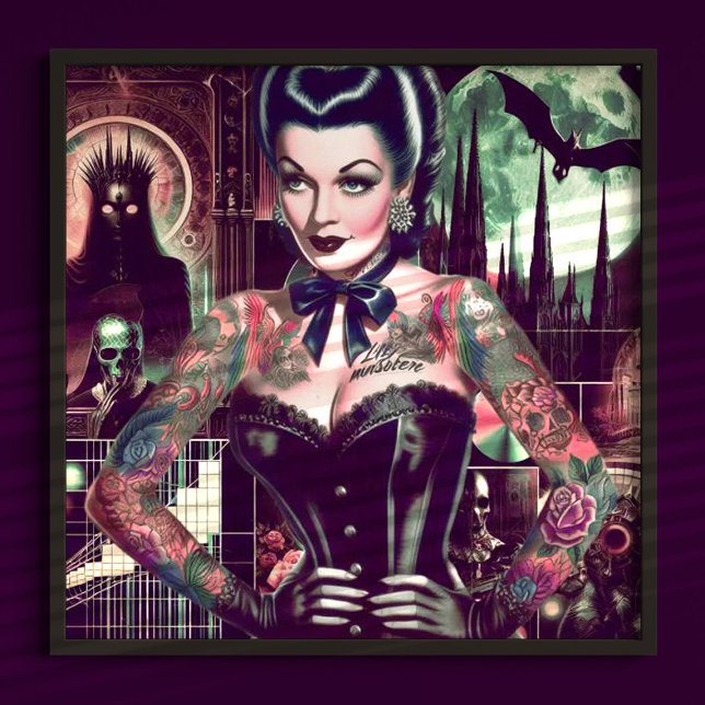 Retro Gothic Woman Collage Poster (Creator Uploaded)