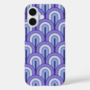 Retro Gradated Geometric Fan Pattern iPhone 16 Case
