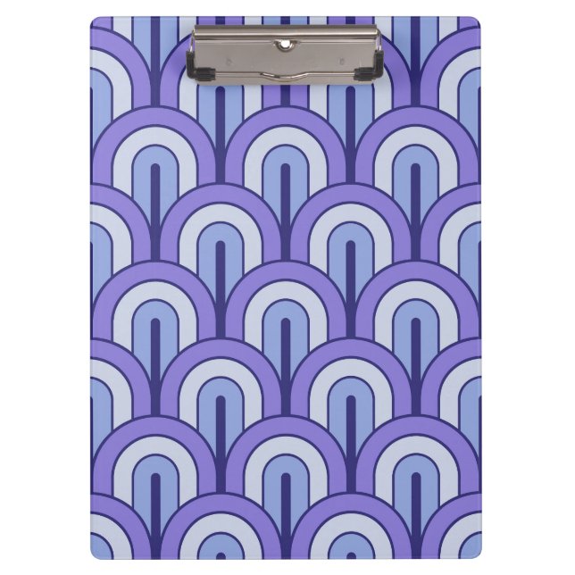 Retro Gradated Geometric Fan Pattern Clipboard (Front)