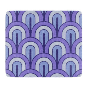 Retro Gradated Geometric Fan Pattern Cutting Board