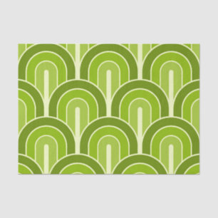 Retro Gradated Geometric Fan Pattern Tissue Paper