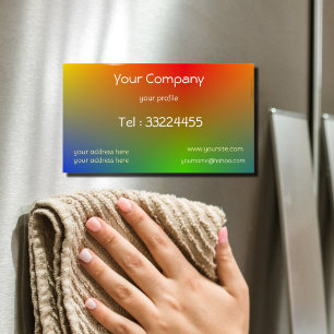 Retro gradient Magnetic Business Card