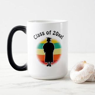 Retro Graduation Graduate Cap & Gown Woman Girl Magic Mug