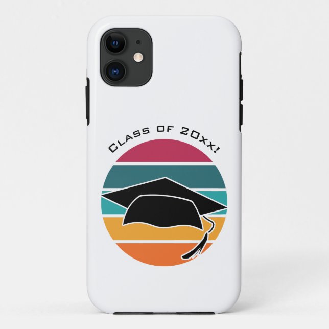 Retro Graduation Graduate Cap Mortarboard Case-Mate iPhone Case (Back)