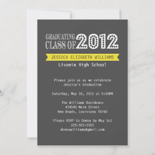 Retro Graduation Invitation