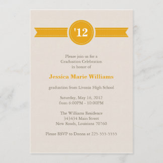 Retro Graduation Party Invitation
