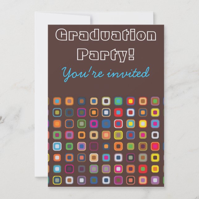 Retro Graduation Party Invitation (Customisable) (Front)