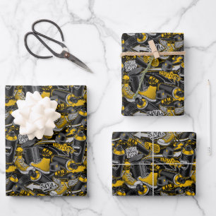 Retro Graffiti Urban Street Pattern Wrapping Paper Sheet