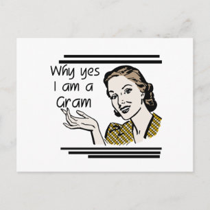 Retro Gram Tshirts and Gifts Postcard