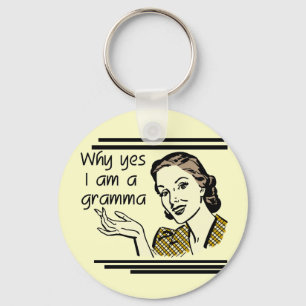 Retro Gramma T-shirts and Gifts Key Ring