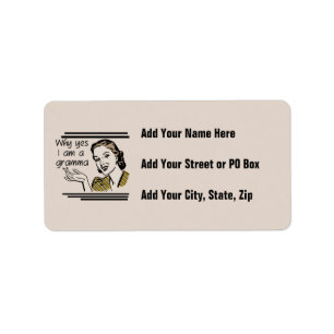 Retro Gramma T-shirts and Gifts Label