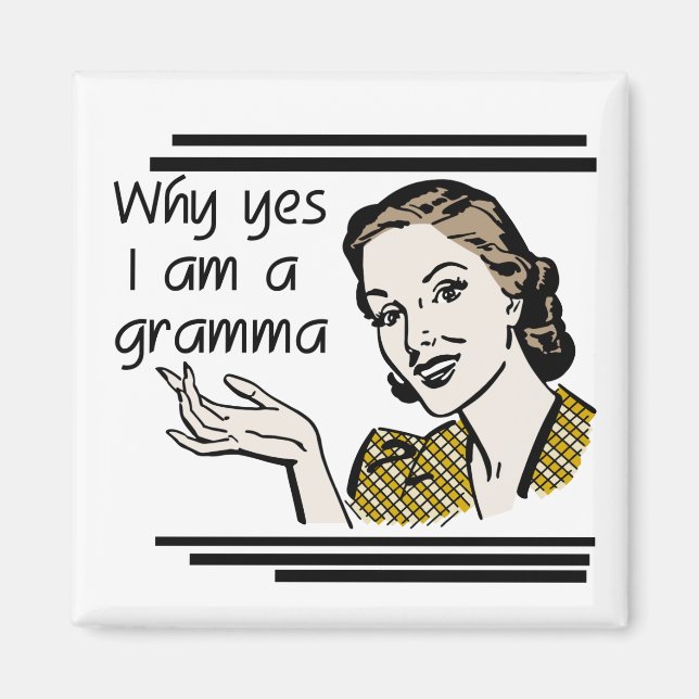 Retro Gramma T-shirts and Gifts Magnet (Front)