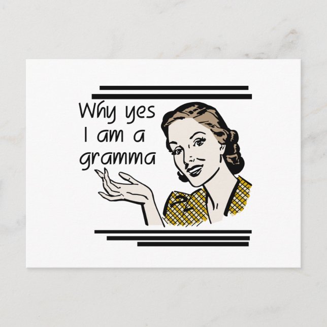 Retro Gramma T-shirts and Gifts Postcard (Front)