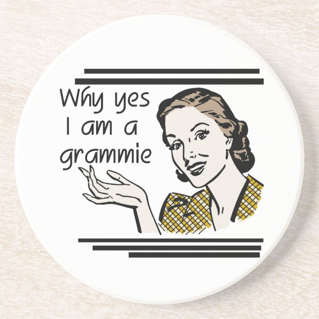 Retro Grammie T-shirts and Gifts Coaster (Front)