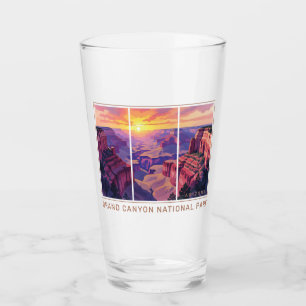 Retro Grand Canyon National Park Arizona Hiking Glass