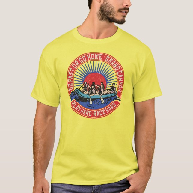 Retro Grand Canyon Rafting. T-Shirt (Front)