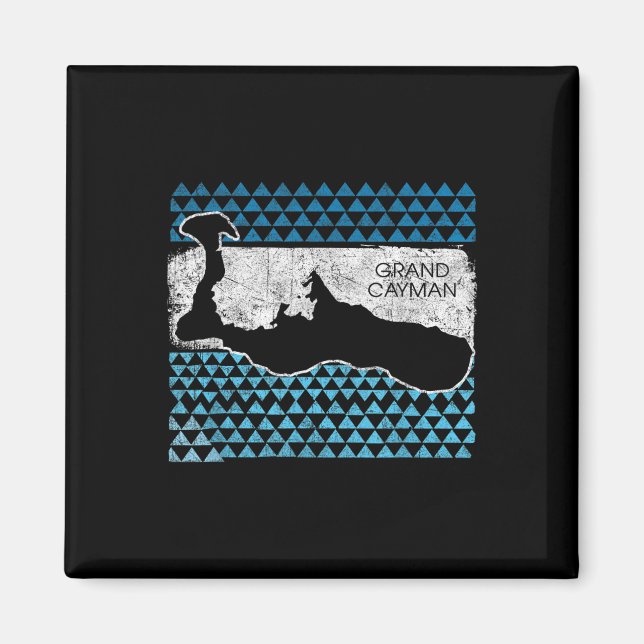 Retro Grand Cayman Islands Beach Cruise Vacation S Magnet (Front)