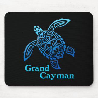 Retro grand cayman islands sea turtle tribal mouse pad