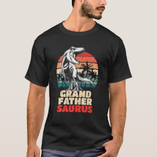 Retro Grand-Fathersaurus Rex Grand-Father Saurus D T-Shirt