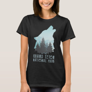 Retro Grand Teton National Park Wyoming Camping Hi T-Shirt
