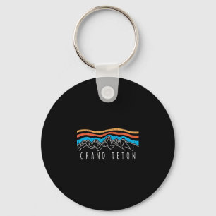 Retro grand teton national park wyoming vintage key ring