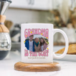 Retro Grandma is the Goat Photo Mug<br><div class="desc">Retro goat mug for grandma with custom photo. Your photo will be displayed in a wavy edge sticker shape and framed with "grandma is the goat". lettered in retro typography and decorated with love hearts. Personalise with the name(s) of the grandchild or grandkids or any text you like. Use the...</div>
