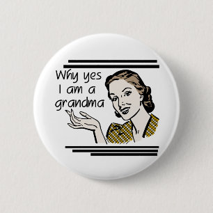 Retro Grandma T-shirts and Gifts 6 Cm Round Badge