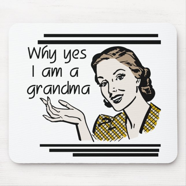 Retro Grandma T-shirts and Gifts Mouse Pad (Front)