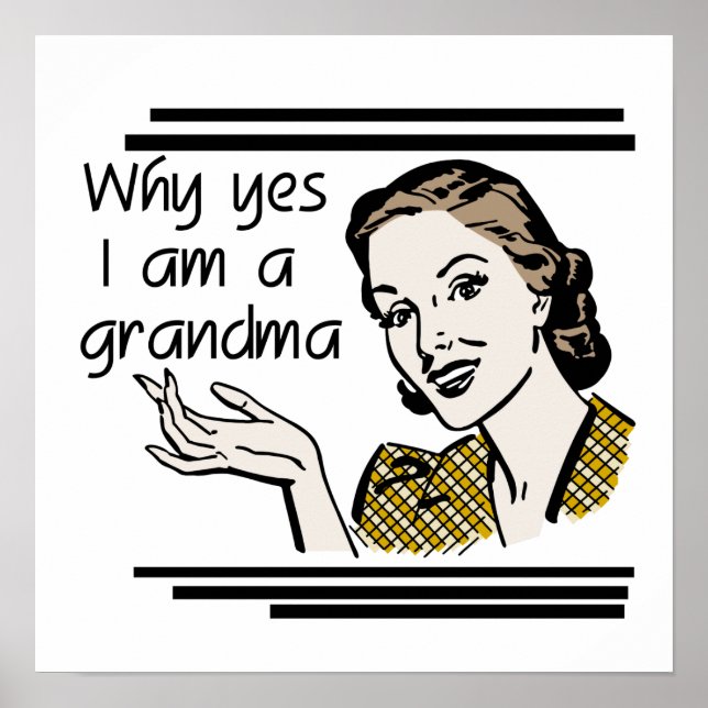 Retro Grandma T-shirts and Gifts Poster (Front)