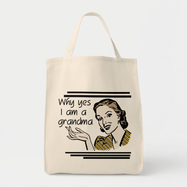 Retro Grandma T-shirts and Gifts Tote Bag (Front)