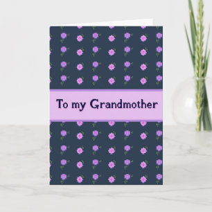 Retro Grandmother Floral Card