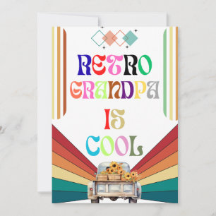 Retro Grandpa Is Cool Invitation