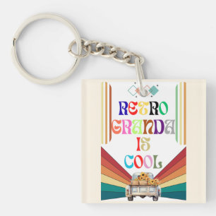 Retro Grandpa Is Cool Key Ring