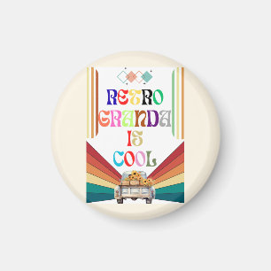 Retro Grandpa Is Cool Magnet