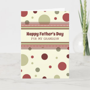 Retro Grandson Happy Father's Day Card