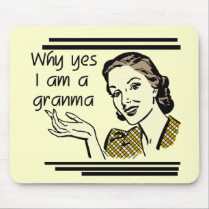 Retro Granma T-shirts and Gifts Mouse Pad